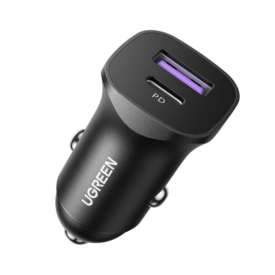 UGREEN 30W TYPE-C and USB Dual Port Car Charger