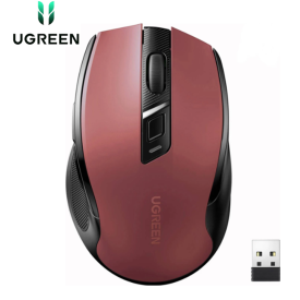 UGREEN Wireless Ergonomic Silent Click Mouse Red