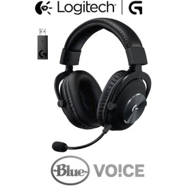 Logitech PRO X WIRELESS LIGHTSPEED Wireless 7.1 Gaming Headset with Blue VO!CE