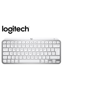 Logitech MX Keys Mini for Mac Minimalist Wireless and Bluetooth Illuminated Keyboard Pale Grey
