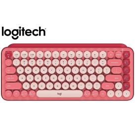 Logitech POP ICON Keys Wireless Bluetooth Keyboard-Rose & Off White