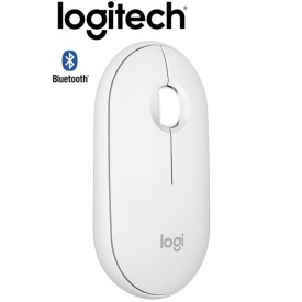 Logitech Pebble Mouse 2 M350s Slim Wireless Bluetooth Mouse Tonal White