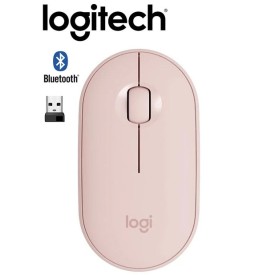 Logitech M350 Pebble Wireless Dual connectivity Mouse Pink