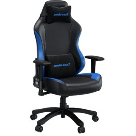AndaSeat Luna Ergonomic Design Maximum Comfort Fully Adjustable Gaming Chair-Black/Blue