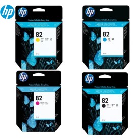 HP 82 Cyan, Yellow, Magenta and Black Original ink Cartridge Set
