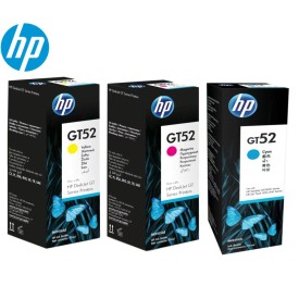 HP GT52 Cyan, Yellow and Magenta Original Bottled Ink Cartridge Set