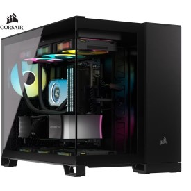 Corsair iCUE LINK 2500X RGB Micro ATX Dual Chamber PC Case-Black