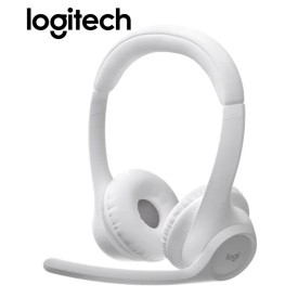Logitech Zone 300 Wireless Bluetooth Headset with Noise-Canceling Mic White