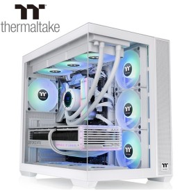 ThermalTake View 380 TG 4 ARGB Fans Tempered Glass Mid Tower Gaming Casing White