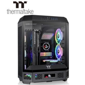ThermalTake Tower 600 2 ARGB Fans Tempered Glass LCD Display Mid Tower Gaming Casing Black