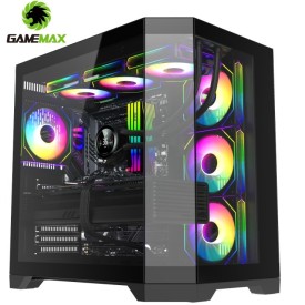 GAMEMAX HYPE-A BK Tempered Glass 3 ARGB Fans Gaming Casing Black