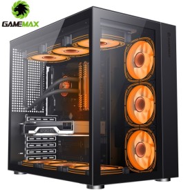 GAMEMAX INFINITY BK Tempered Glass Gaming Casing Black