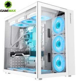 GAMEMAX INFINITY WH Tempered Glass Gaming Casing White