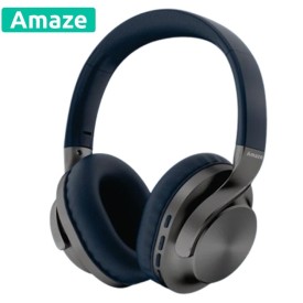 Amaze A650 Strong Bass 24hrs Play Time Wireless Headphone Navy Blue