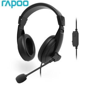 Rapoo H150S Wired Stereo USB Audio Headphone Black