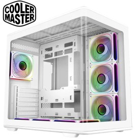 Cooler Master ELITE 600 ATX Mid-Tower Tempered Glass Gaming Casing White