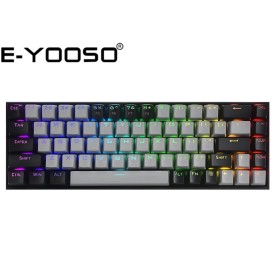 E-YOOSO Z-686 RGB Red Switch Hot Swappable Mechanical Keyboard Grey Black