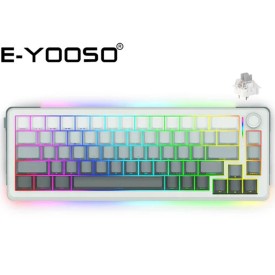 E-YOOSO Z68 TRI-Mode Silverwood Switch Wireless Mechanical Keyboard Grey