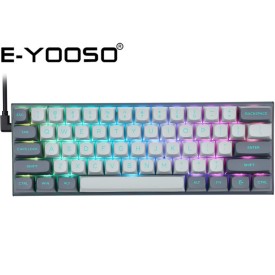 E-YOOSO HZ-61 RGB Red Magnetic Switches 61 Keys Mechanical Gaming Keyboard Light Grey
