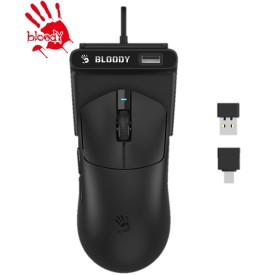 Bloody R77 Ultra Dock Dual Mode Wireless Gaming Mouse Black