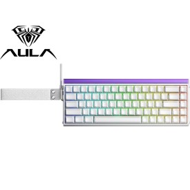 AULA HERO 68 60% Black King Switch Wired Gaming Keyboard White