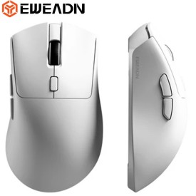 EWEADN E7 TRI-Mode Light Weight Wireless Gaming Mouse White