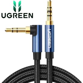 UGREEN 60181 3.5mm Braided Audio Cord Angled Aux Cable
