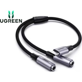 UGREEN 30732 USB TYPE-C TO 3.5MM 2 Female Audio Cable