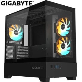 GIGABYTE C201 PANORAMIC Tempered Glass Gaming Casing With 3 RGB Fans