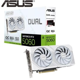 ASUS Dual GeForce RTX 5060 8GB GDDR7 OC Edition Gaming Graphic Card White