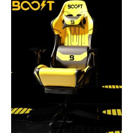 Boost Nova Ergonomic Gaming Chair With Footrest Yellow
