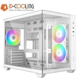 ID-Cooling VIEW 500 ARGB ATX Gaming Casing White With 3 ARGB Fans