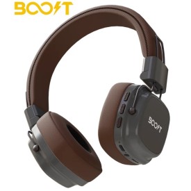 Boost Harmony Retro 40 Hours Play Time Wireless Headset Brown