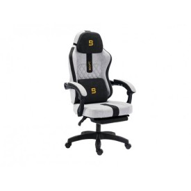 Boost Surge Pro Premium Fabric Integrated Footrest Gaming Chair-GREY (Free Shipping)