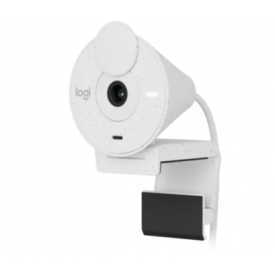 Logitech BRIO 300 1080p webcam with auto light correction-White