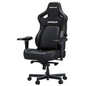 Anda Seat Kaiser 4 v2 L Premium Ergonomic Leather Memory Foam Neck Pillow & Lumbar Back Support Gaming Chair-Elegant Black