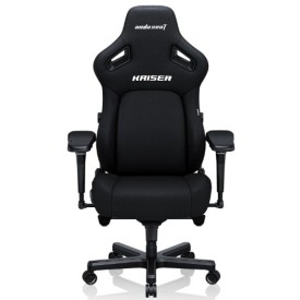 Anda Seat Kaiser 4 V2 L Premium Ergonomic Leather Memory Foam Neck Pillow & Lumbar Back Support Gaming Chair-Carbon Black Fabric