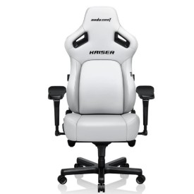 Anda Seat Kaiser 4 V2 L Premium Ergonomic Leather Memory Foam Neck Pillow & Lumbar Back Support Gaming Chair-Cloudy White