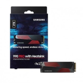 Samsung 990 PRO 2TB Heatsink M.2 SSD read/write speeds up to 7450/6900 MB/s PC and PS5 supports