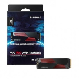 Samsung 990 PRO 4TB Heatsink M.2 SSD read/write speeds up to 7450/6900 MB/s PC and PS5 supports